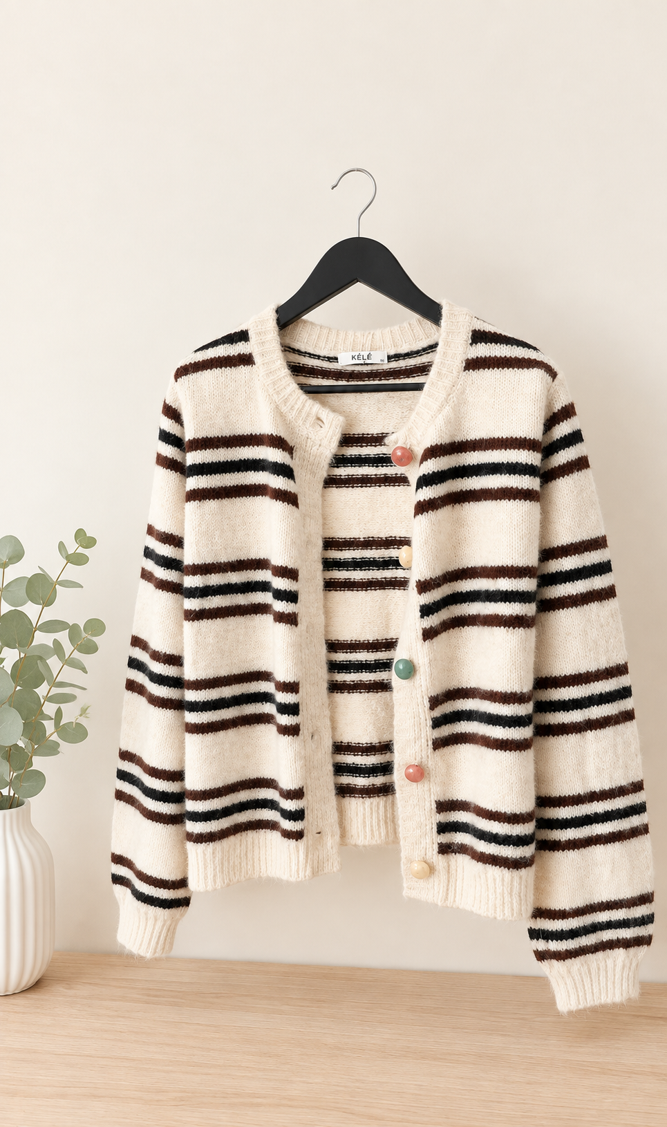 Cardigan Femme à Rayures | Gilet