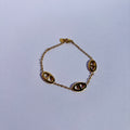 Bracelet élégance marine - Bracelet maille marine doré en acier inoxydable