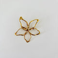 Broche Eclat floral - broche dorée en acier inoxydable
