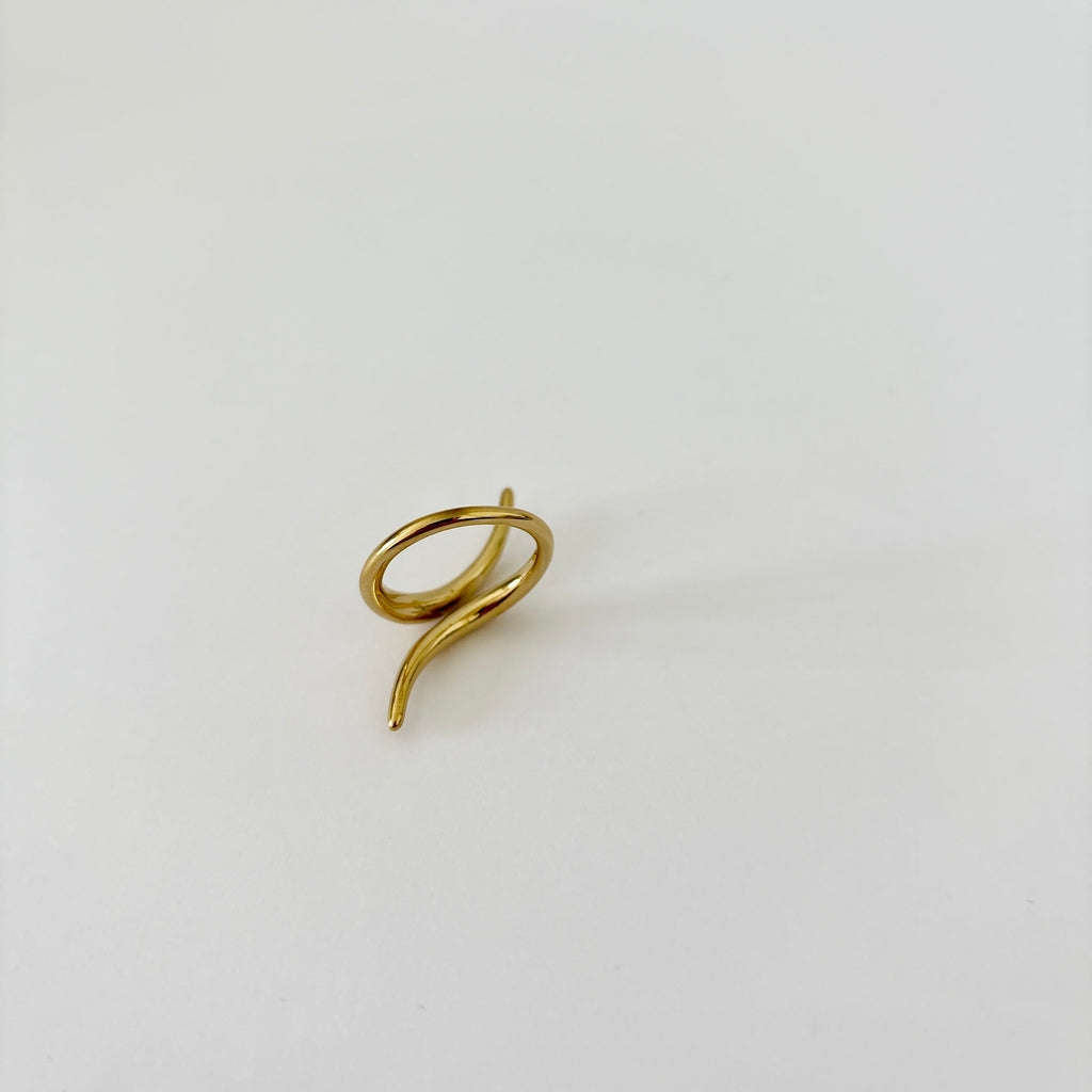 Bague Rayon - bague dorée croisée en acier inoxydable