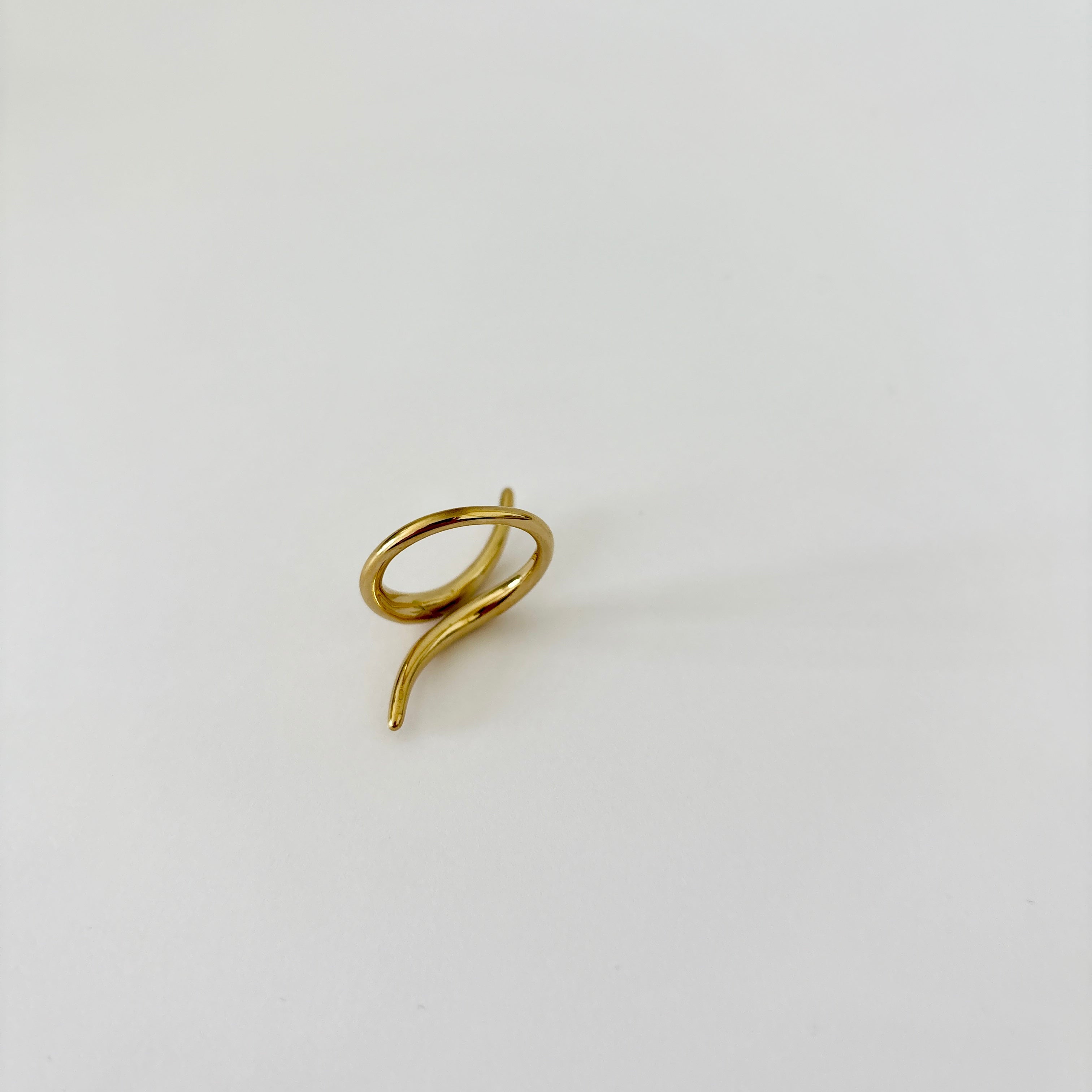 Bague Rayon - bague dorée croisée en acier inoxydable