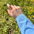 Bague Dahlia -  ajustable en acier inoxydable